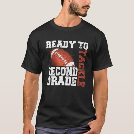 T-shirt Retour À L'École Prêt À S'Attaquer 2E Année 2E Gr (Devant)