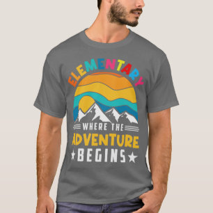 T-shirt Retour à l'école primaire où commence l'aventure