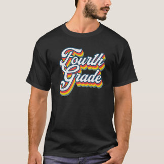 T-shirt Retour à l'école quatrième année vintage 4e année