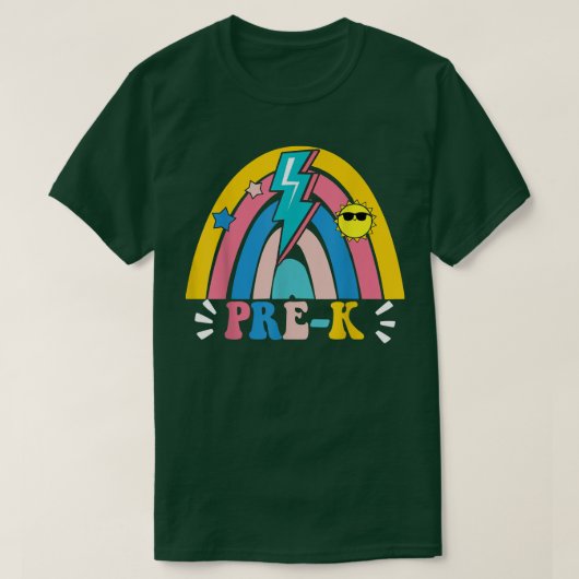 T-shirt Retour À L'École Rainbow Prek Enseignant Enfants (Design devant)