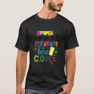 T-shirt Retour À L'École Suivre La 5e Année Je Viens
