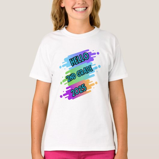 T-SHIRT RETOUR À L'ÉCOLE TEE, 2E ANNÉE, PREMIER JOUR DE L' (Devant)