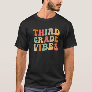 T-shirt Retour à l'école Troisième année Vibes Rétro Groov