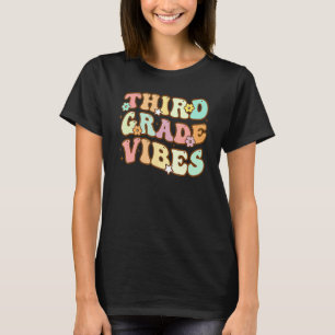 T-shirt Retour à l'école Troisième année Vibes Rétro Groov