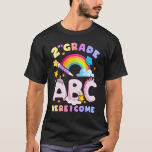T-shirt Retour à l'école Unicorn 2e année filles Premier j