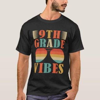 T-shirt Retour À L'École Vibes 9E Année Chemise Thé Premie