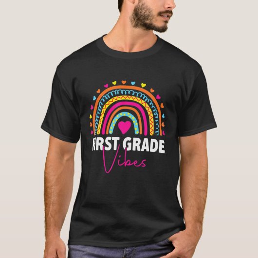 T-shirt Retour À L'École Vibes De 1Ème Année Thé Léopard A (Devant)