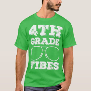 T-shirt Retour À L'École Vibes De 4E Année Chemise Thé De 