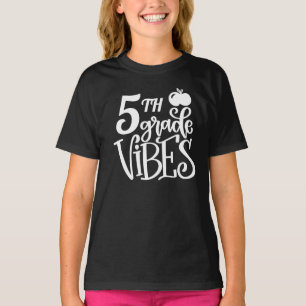 T-shirt Retour à l'école Vibes de 5e année