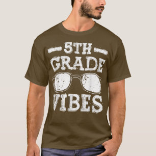 T-shirt Retour À L'École Vibes De 5E Année Chemise, Premie