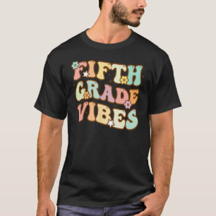 T-shirt Retour À L'École Vibes De Cinquième Année Étudiant