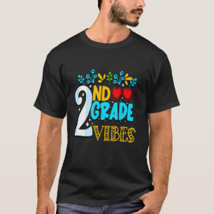 T-shirt Retour À L'École Vibes De Deuxième Année Étudiant