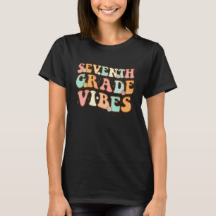 T-shirt Retour à l'école Vibes de septième année Étudiante
