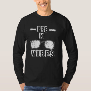 T-shirt Retour À L'École Vibes Pré-K Premier Jour Enseigna