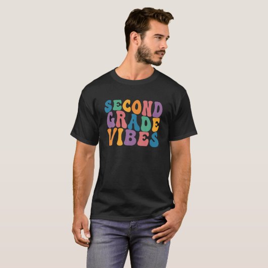 T-shirt Retour À L'École Vibes Vibes Deuxième Classe Vibes (Devant entier)