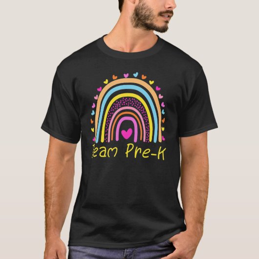 T-shirt Retour À L'Équipe D'École Pré K Équipe Enseignant (Devant)