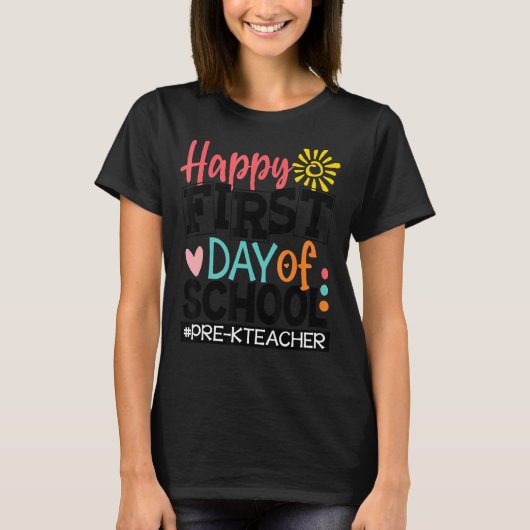 T-shirt Retour À L'Équipe D'École Pre K Squad Pour Enseign (Devant)
