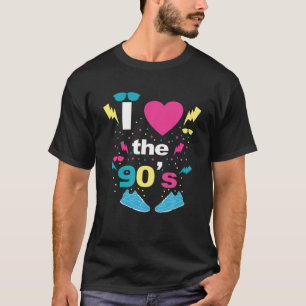 T-shirt Retour Au Basket De La Fête Costume Des Années 90
