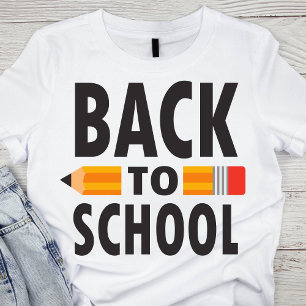 T-shirt Retour au crayon scolaire