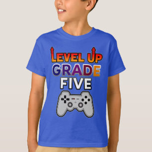 T-shirt Retour au niveau scolaire jusqu'à la cinquième ann