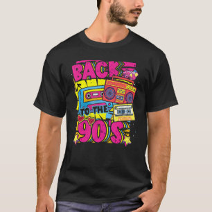 T-shirt Retour Aux Années 90 Disco Radio Et Techno Era Vin