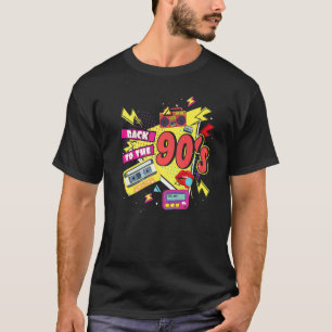 T-shirt Retour Aux Années 90 Disco Radio Et Techno Era Vin