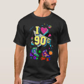 T-shirt Retour aux Rolling Chaussures I Love 90's Illustra (Devant)