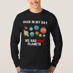 T-shirt Retour Dans Mon Jour 9 Planètes Pluton Planète