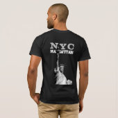 T-shirt Retour Design New York Nyc Manhattan Liberty Statu (Dos entier)