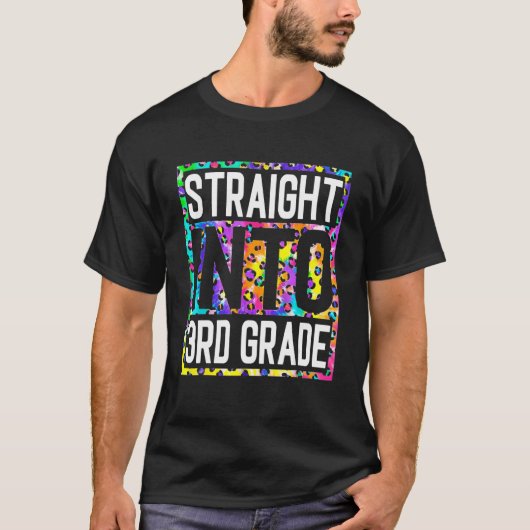 T-shirt Retour En 3e Année À L'École Rainbow Leo (Devant)
