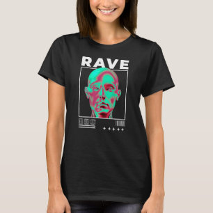T-shirt Retour Impression Rave High Tech Minimal Techno Ha