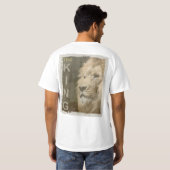 T-shirt Retour Imprimer Lion Face Top Modèles Mens Moderne (Dos entier)