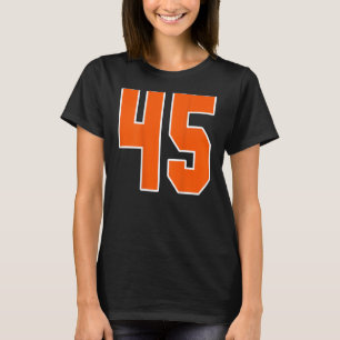 T-shirt Retour Imprimer Orange Sports Bloc Numéro 45 Pour