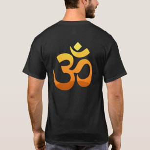 T-shirt Retour Imprimer Yoga Om Mantra Symbole Méditation 