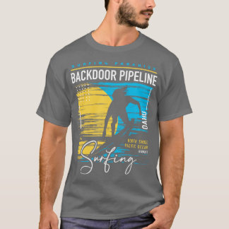 T-shirt Retour Pipeline Surf de surf rétro Hawaii Surf Oah