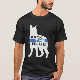 T-shirt Retour Police berger allemande K9 Bleu