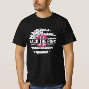 T-shirt Retour Tournesol rose Sensibilisation au cancer du