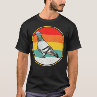 T-shirt Retournement vintage Retro Sunset Pigeon Bird