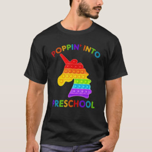 T-shirt Retourner À La Préscolaire Pré K Popping Retourner