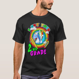 T-shirt Retourner À L'École 2E Année Tee Enfants. Unicorne