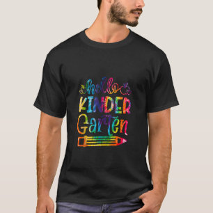 T-shirt Retourner À L'École Hello Kindergarten Tie Dye Ens
