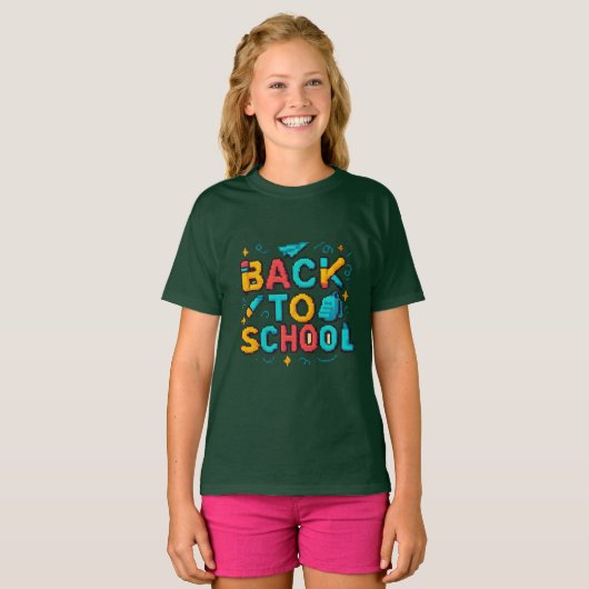 T-shirt Retourner à l'école Retro 8 bits Gamer Design de t (Devant entier)