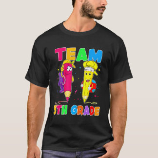T-shirt Retourner À L'Équipe D'École 5E Année Fonds D'Étud