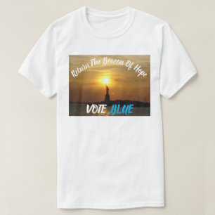 T-shirt Retourner La Balise De L'Espoir VOTE BLEU