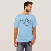 T-shirt Retourner monstre à col V (Devant entier)