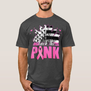 T-shirt Retourner Pink Ribbon Sunflower USA Drapeau Poubel