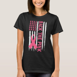 T-shirt Retournez le drapeau américain rose Soutien contre