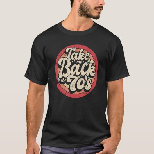 T-shirt Retournez-Moi Au Cercle Arc-En-Ciel Rétro Des Anné (Devant)