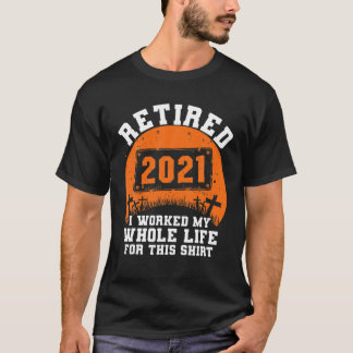 T-shirt Retraité 2021 Humour de retraite Halloween Vintage