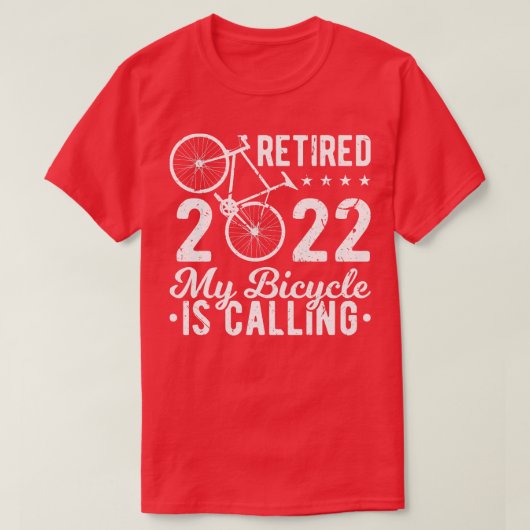 T-shirt Retraité 2022 Mon Vélo Appelle Road Bike Cycli (Design devant)